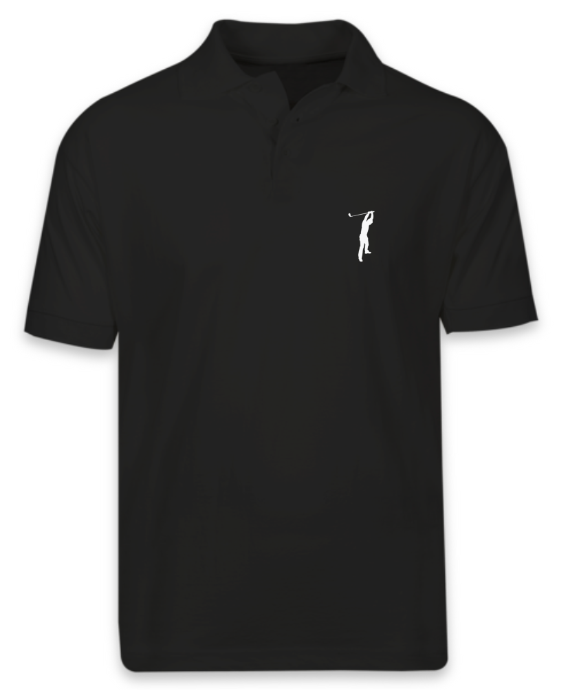 Black Performance Polo 100% Polyester